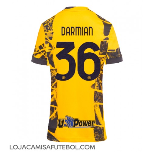 Camisa de Futebol Inter Milan Matteo Darmian #36 Equipamento Alternativo Mulheres 2024-25 Manga Curta